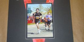 Marathon medal and other memories from the race.