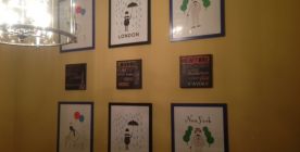 9 Picture frames hung in the Laundry room.