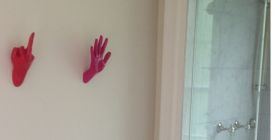 We can also hang your Quirky Hand Wall Hooks for Towels!
