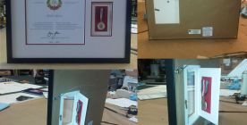 Diamond Jubilie medal and opening at the back.