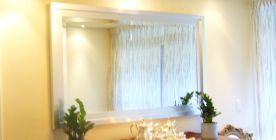 Mirror hanging in the Dining room.